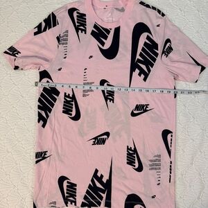 Nike Pink All-Over Logo Men's T-Shirt